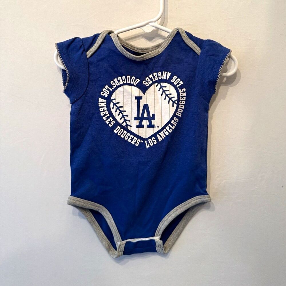 Team Athletics Los Angeles Dodgers MLB Baby Bodysuit One-Piece 6-9 Months Blue